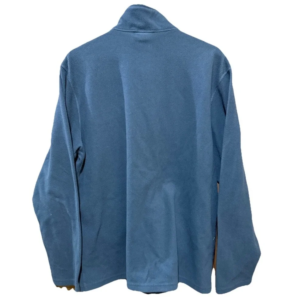 The‎ North Face Men Gray Fleece Jacket Windbreaker Red Logo Size Large EUC